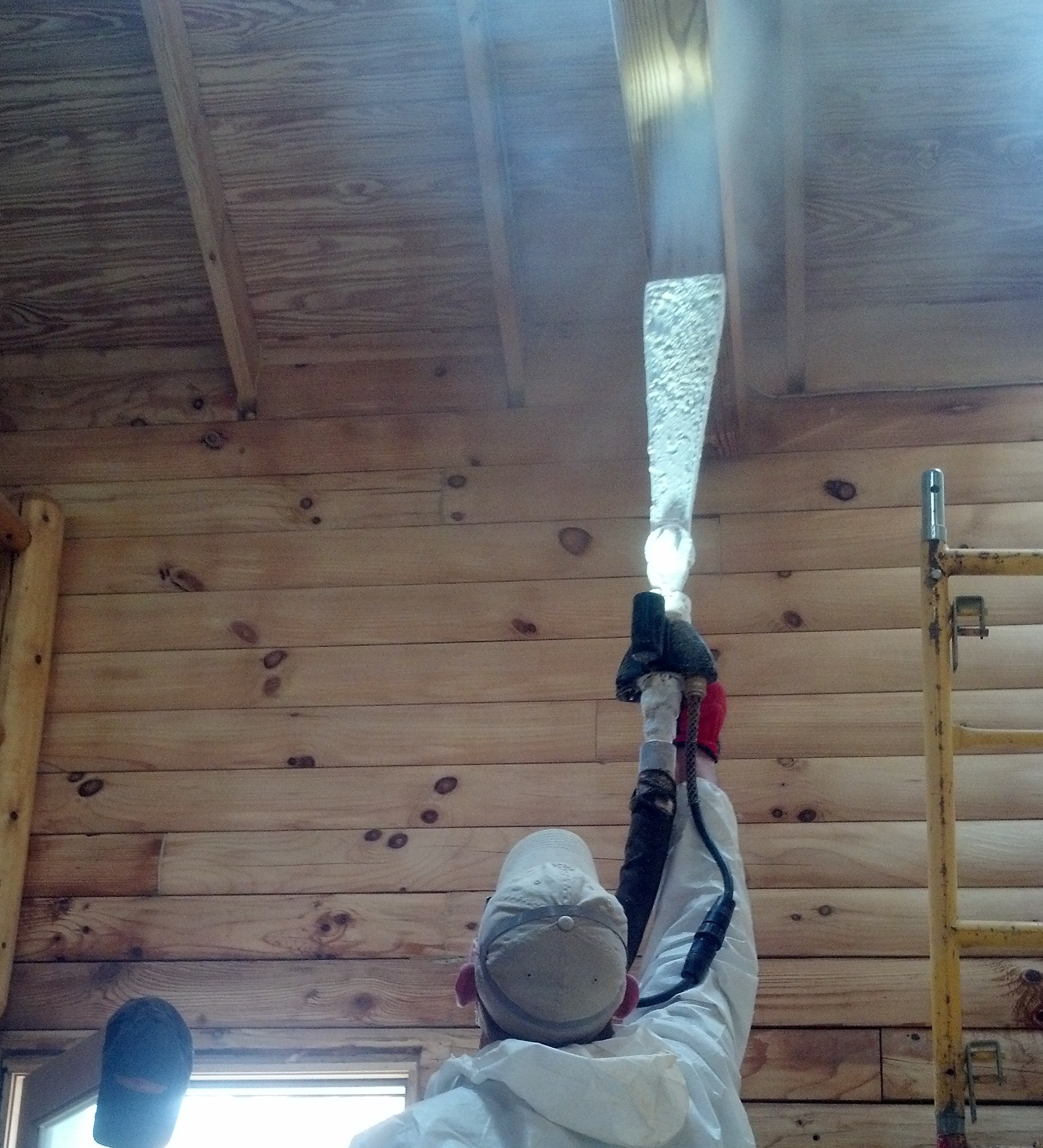 Dry ice blasting mold remediation attic framing